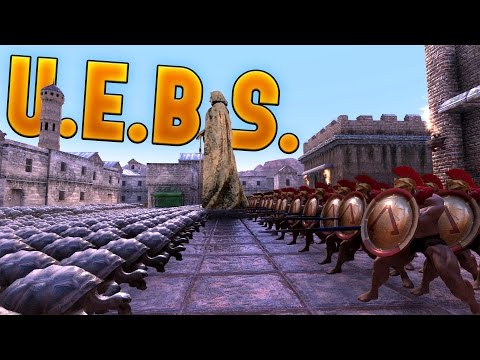 Ultimate Epic Battle Simulator - 300 Spartan Battle - New City Map and Tortoise Unit - UEBS Gameplay
