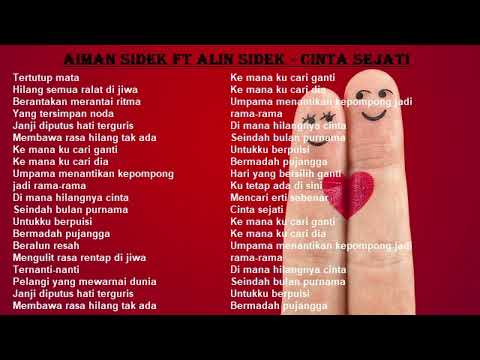 Aiman Sidek ft Alin Sidek   Cinta Sejati with lirik