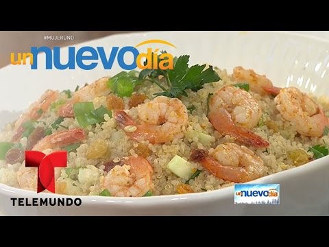 Recetas de cocina: Ensalada de Quinua con Camarones | Un Nuevo Día | Telemundo