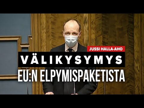 Välikysymyspuhe EU:n elpymispaketista