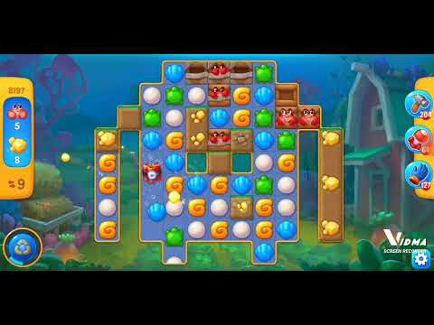 Fishdom. 8197 level no boosters and diamonds - 16 moves