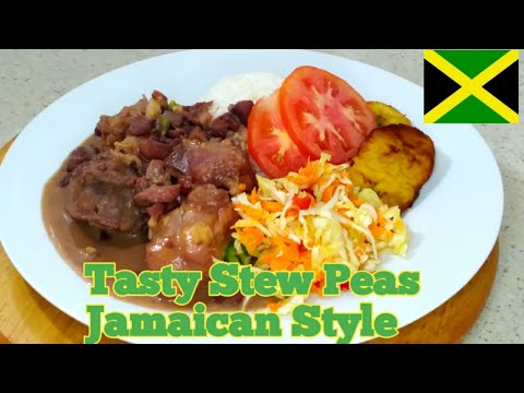 Jamaican Stew Peas Recipe//Stew Peas with Turkey Neck//Easy Salt Beef Stew Peas//Jamaican Cuisine