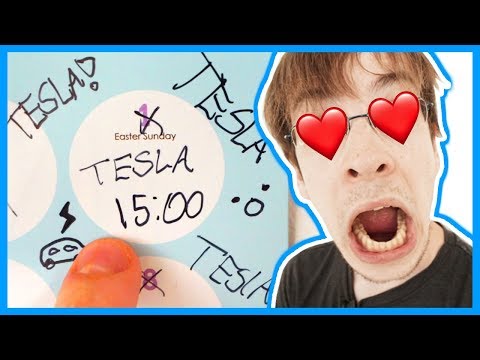 "Tesla dagen 😮🚗🔋" - *APRILSNAR*