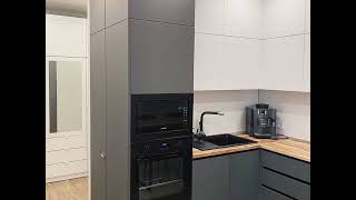 Современная угловая серо-белая кухня Проект 99 фото 8