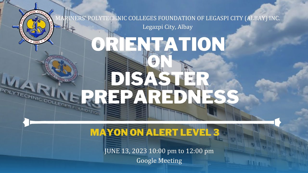 ORIENTATION ON DISASTER PREPAREDNESS