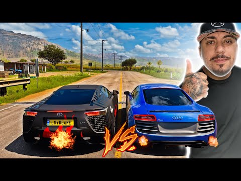 WHICH V10 IS BETTER? AUDI R8 V10 VS LEXUS V10 IN THE HIGHWAY RACING - FORZA HORIZON 5 GAMEPLAY 4K