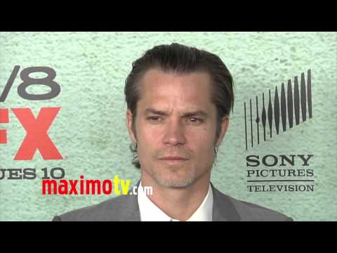 Timothy Olyphant JUSTIFIED Season 4 Premiere Red Carpet Arrivals January 2013