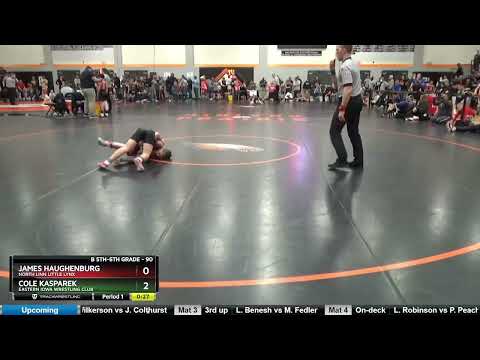 90 lbs Semifinal   James Haughenburg, North Linn Little Lynx vs Cole Kasparek, Eastern Iowa Wrestlin