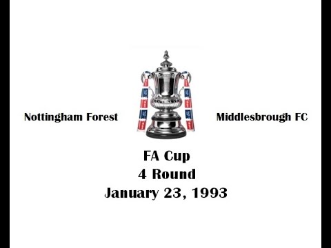 FA Cup 1992-1993. 4 Round. Nottingham Forest - Middlesbrough FC. Highlights.