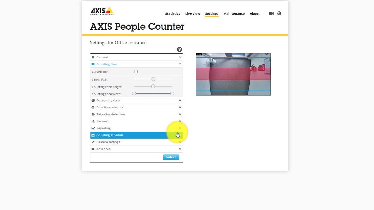 Axis Analyse vidéo People Counter ESD