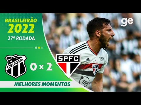 Gols e lances de Ceará x São Paulo