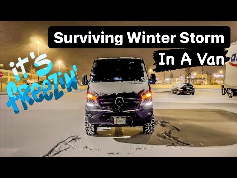 Surviving Winter Storm In The 4x4 Sprinter | Vanlife