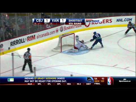 Canucks Vs Jackets - Shootout Highlights - 03.01.11 - HD