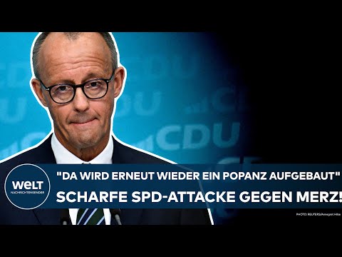 Video Thumbnail: DEUTSCHLAND: "Da wird erneut wieder ein Popanz aufgebaut!" Scharfe SPD-Attacke gegen Friedrich Merz!