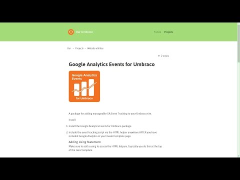 Google Analytics Events for Umbraco