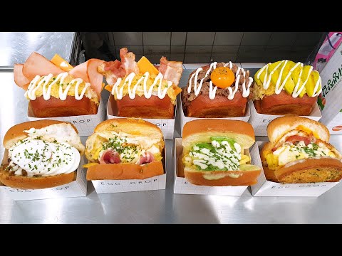 Best sandwich, bacon cheese, Galic, Barbecue, Avocado, Ham Cheese sandwich, Korean street food