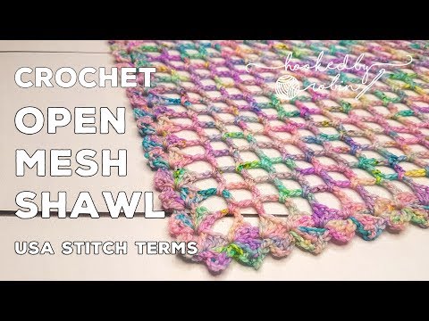 Crochet a Simple Lightweight Summer Shawl | Open Mesh Shawl Crochet Tutorial | One Skein Project