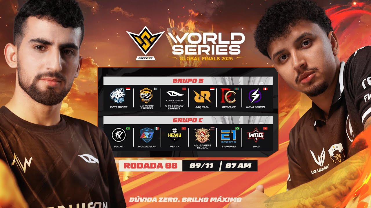 MUNDIAL DE FREE FIRE | FFWS GLOBAL FINALS 2025 | RODADA 8 | GRUPO B x C |  AO VIVO #freefire