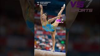 The Most Elegant Eurasian Beauty! 🇰🇿 Kazakhstan Gymnast in Gold & Blue ✨