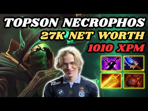 🔥 TOPSON Necrophos Midlane Highlights 7.34c 🔥 Tarrasque Insane Regen HP - 1010 XPM - Dota 2