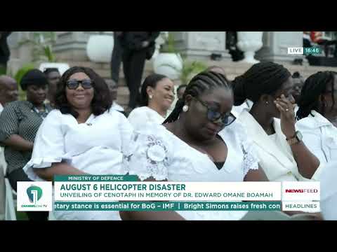 Cenotaph Unveiled for Dr. Edward Omane Boamah as Ghana Marks One Year Since Crash