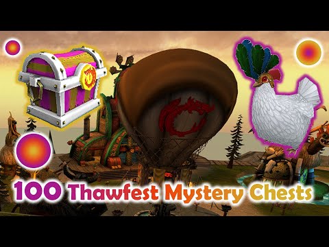 Opening 100 Thawfest Mystery Chests - 2021 - School of Dragons