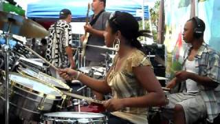 Dennis Ford of Diva G Band and Chanel Bracy-Taylor drumming @ Sneaky Petes