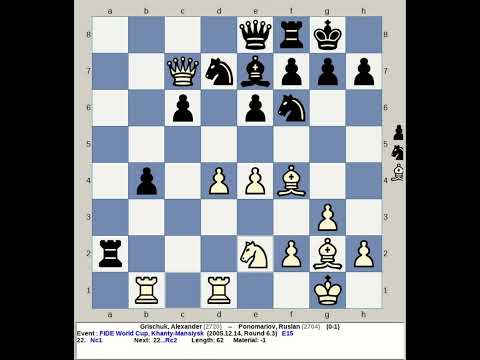 Grischuk, Alexander vs. Ponomariov, Ruslan | FIDE World Chess Cup 2005, Khanty-Mansiysk, Russia