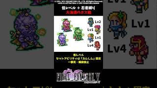 FF5 忍者だけで大海溝のボス 低Lv FINAL FANTASY V SFC版 job unification & Low-Level Run