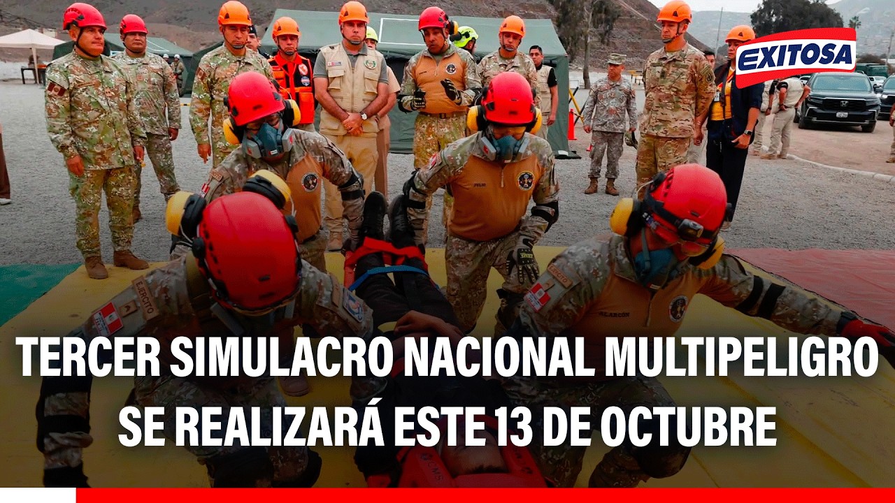 🔴🔵 Tercer Simulacro Nacional Multipeligro se realizará este 13 de octubre