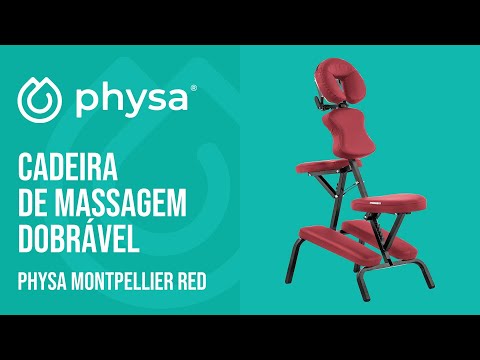 vídeo - Cadeira de massagem dobrável - 160 kg - Vermelho