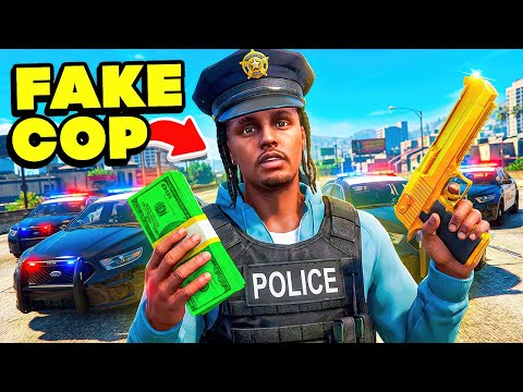 I Spent 24 Hours as a FAKE COP in GTA 5 RP..