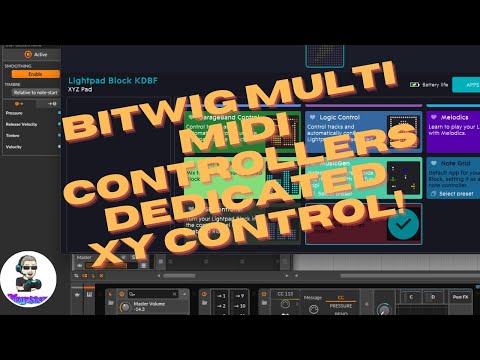 Using multiple midi controllers in Bitwig 5, for a dedicated XY/Pad