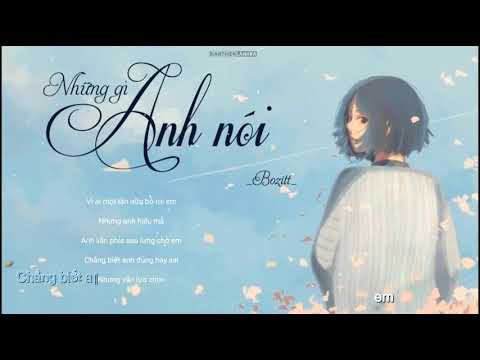 Những gì anh nói - Bozitt [ Karaoke ]《 Ny Lyrics 》