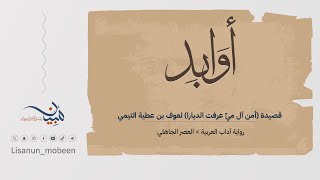 صورة قصيدة (أمن آل ميِّ عرفت الديارا) لعوف بن عطية التيمي