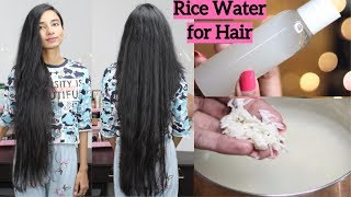 चावल के पानी से बाल 