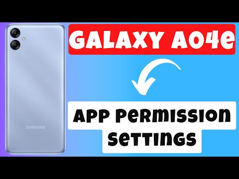 Galaxy A04e App Permission Settings || Application Permission Allow And Deny