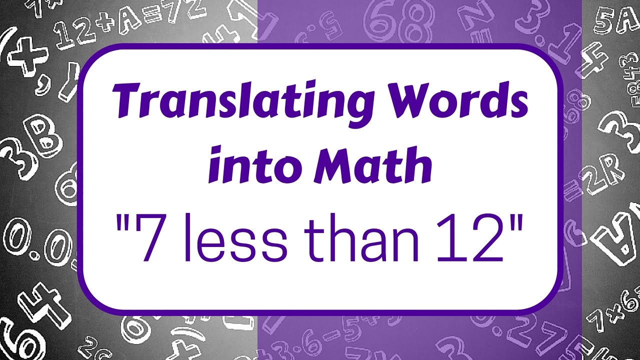 Translating Words into Math