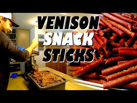 HOW TO MAKE VENISON SNACK STICKS | DEER PROCESSING at...