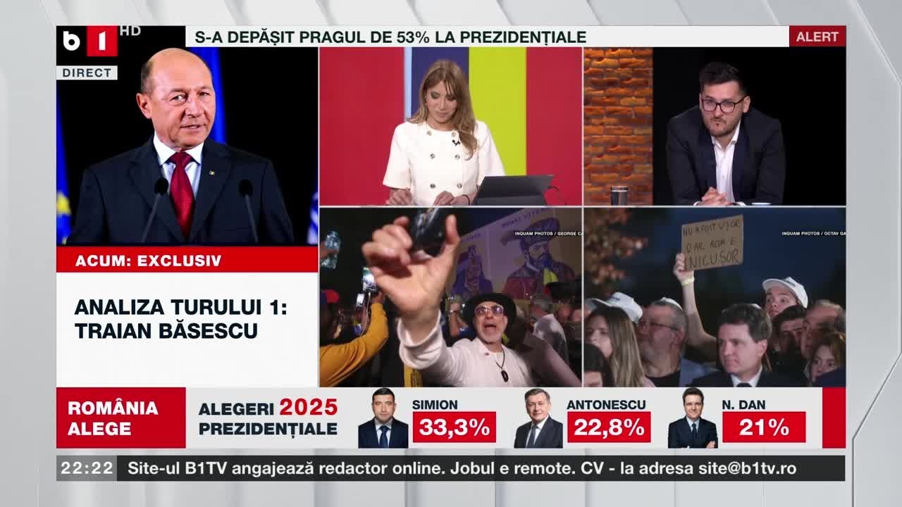 Băsescu:N.Dan va trebui să meargă să negocieze cu cele 3 partide: UDMR,PNL,PSD,susținerea pt turul 2