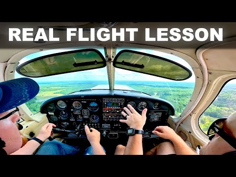 LEARNING TO FLY in a Piper Cherokee (Hagen's 3rd Lesson)