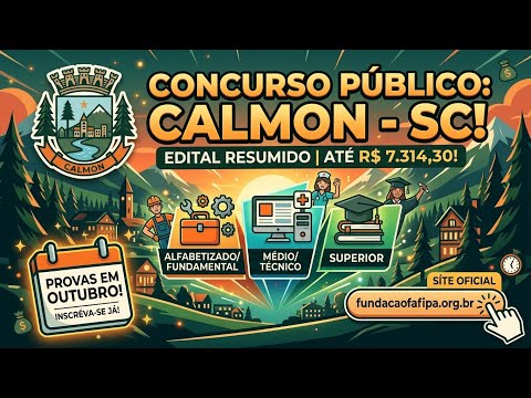 Concurso em Calmon-SC 2026