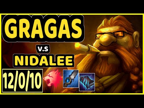 SKEANZ (GRAGAS) vs NIDALEE - 12/0/10 KDA JUNGLE CHALLENGER GAMEPLAY - EUW