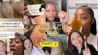 KOJIC ACID SOAP FOR PIGMENTATION, MELASMA AND DARK MARKS COMPILATION | REAL RESULTS 🎀