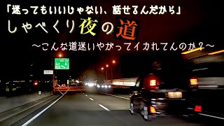 【実写】しゃべくり夜の道、こんな道迷いやがってイカれてんのか？