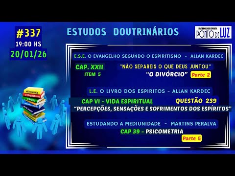 #337 ESTUDOS DOUTRINARIOS em 20/01/26