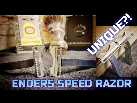 1930's Enders Speed Razor | BLUE HANDLE AND DIFFERENT HEAD?! | MODERN DE BLADE!! 5 MIN SPEED SHAVE!