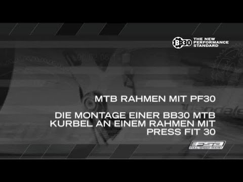 Montage einer BB30 MTB Kurbel an einem Rahmen mit Press Fit 30 -FSA MTB
