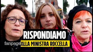 Il corteo di Non una di meno risponde alla ministra Roccella: "In Svezia più sostegni e denunce"