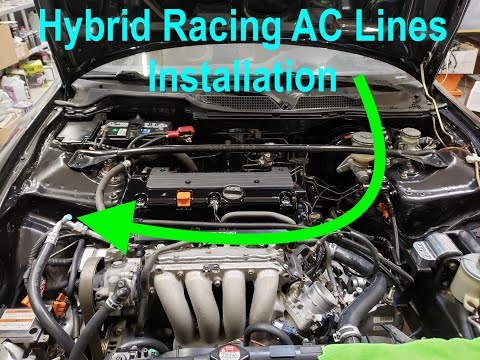 How to Install Hybrid Racing K-Series Swap AC Lines in a DC2 Integra with a K24A2 Swap!